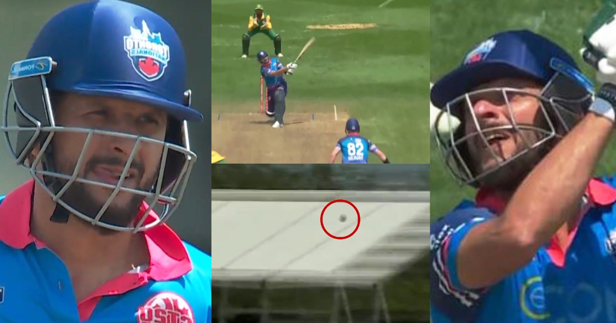 Shahid Afridi Had A Blast In Global T20 League Hit Consecutive Sixes Watch Video