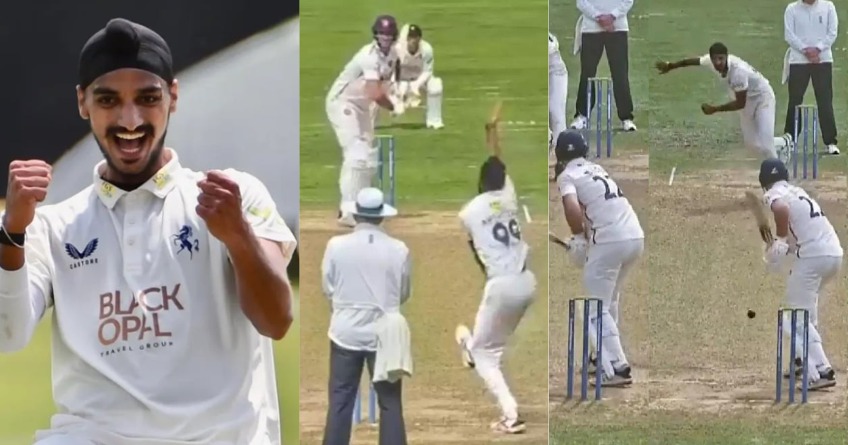 Video Arshdeep Singh Took 3 Wickets Against Essex In County Cricket 2023