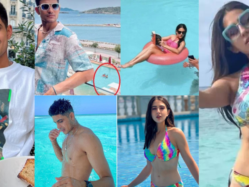 Shubman Gill Spot Having Fun With Sara Ali Khan At The Swimming Pool