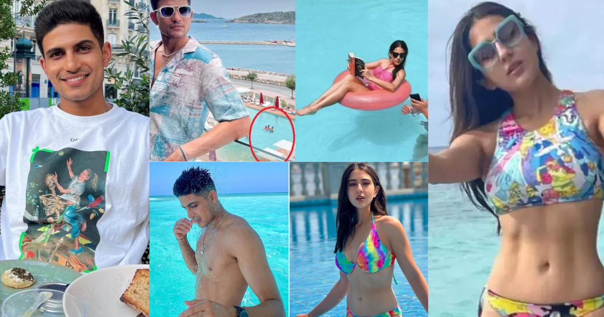 Shubman Gill Spot Having Fun With Sara Ali Khan At The Swimming Pool