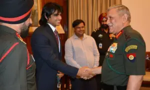 Neeraj Chopra In Indian Uniform