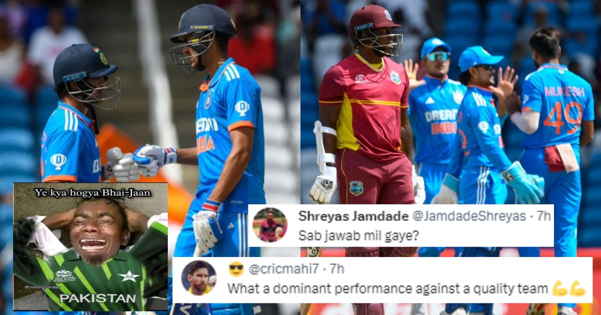 Ind Vs Wi Team India Dominant Win Against West Indies In 3Rd Odi Netizens Reacted Like This