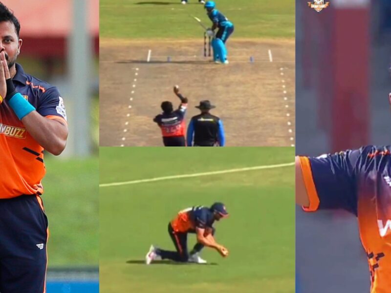W,W,W,W Indian Player S Sreesanth Created A Ruckus In T10 League Deadly Bowling Took 4 Wickets In Four Balls