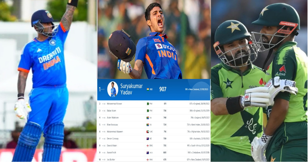 Icc-Rankings-Released-T20-Shubman-Gill-And-Suryakumar-Benefited-While-Babar-Azam-Suffered