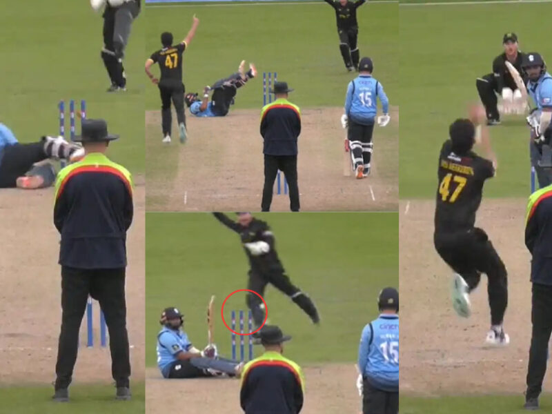 Video-Prithvi-Shaw-Got-Hit-Wicket-After-Score-34-Runs-In-County-Championship-2023