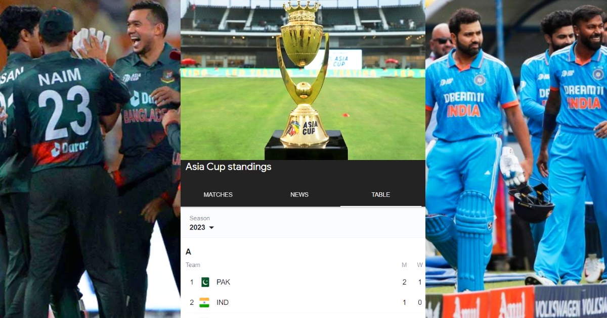 Asia Cup 2023 Points Table Bangladesh Team Benefited Team India Also Qualified For Super 4