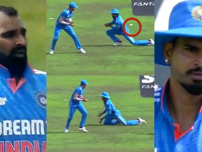 Ind Vs Nep Shreyas Iyer Dropped An Easiest Catch Mohammed Shami Lost His Calm Watch