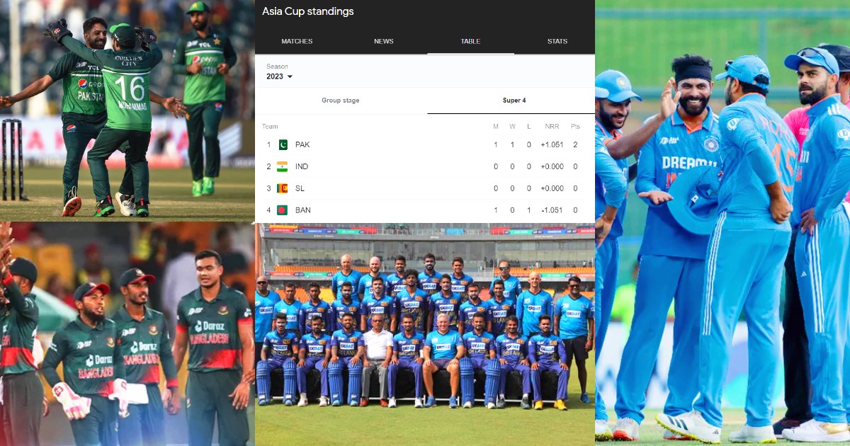 Pakistan Top Of The Asia Cup 2023 Points Table See Team India Position