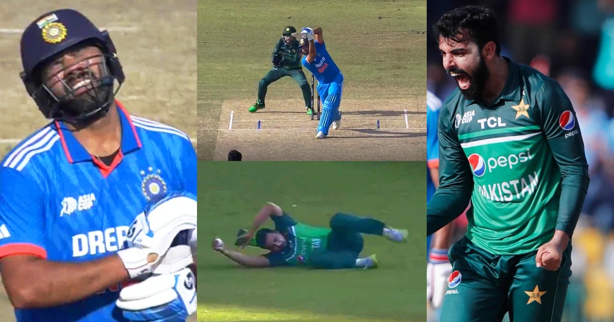 Rohit Sharma Trapped In Shadab Khan'S Spin Got Out Pakistan Player Stunning Catch Video