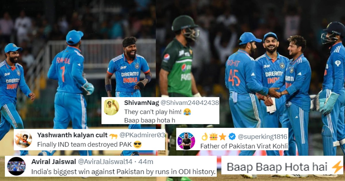 Team India Defeated Pakistan Ruthlessly By 228 Runs Netizens All Praise For Indian Players On Social Media