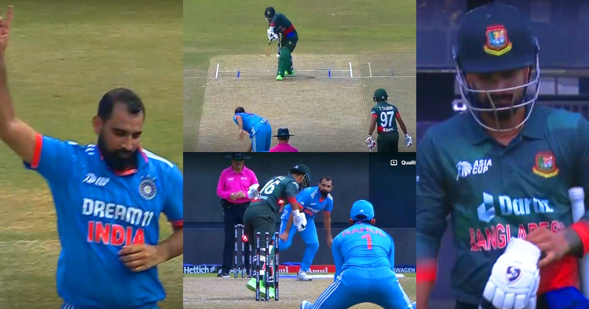 Video Mohammed Shami'S Dangerous Comeback Clean Bowled Liton Das Bangladesh In Trouble