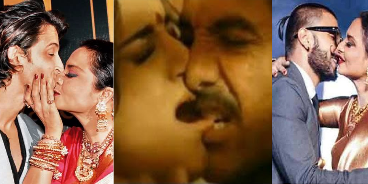 रेखा-Went-Out-Of-Control-After-Seeing-These-7-Bollywood-Stars-Kissed-Them-Publicly