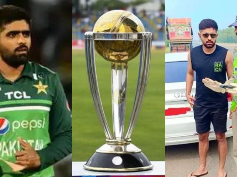 वर्ल्ड कप के लिए भारत आने से पहले ही Babar Azam को हुआ भारी नुकसान, पुलिस ने पाक कप्तान की इस हरकत पर लगाया बड़ा चालान