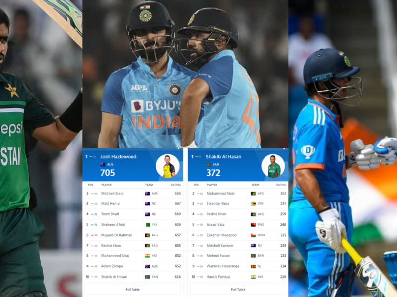 Big Change In Odi Icc Ranking, Shubman-Ishaan Increased Babar'S Tension, Virat Kohli Suffered A Big Loss