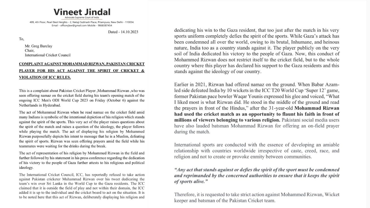 Advocate Vineet Jindal Fir On Mohammed Rizwan