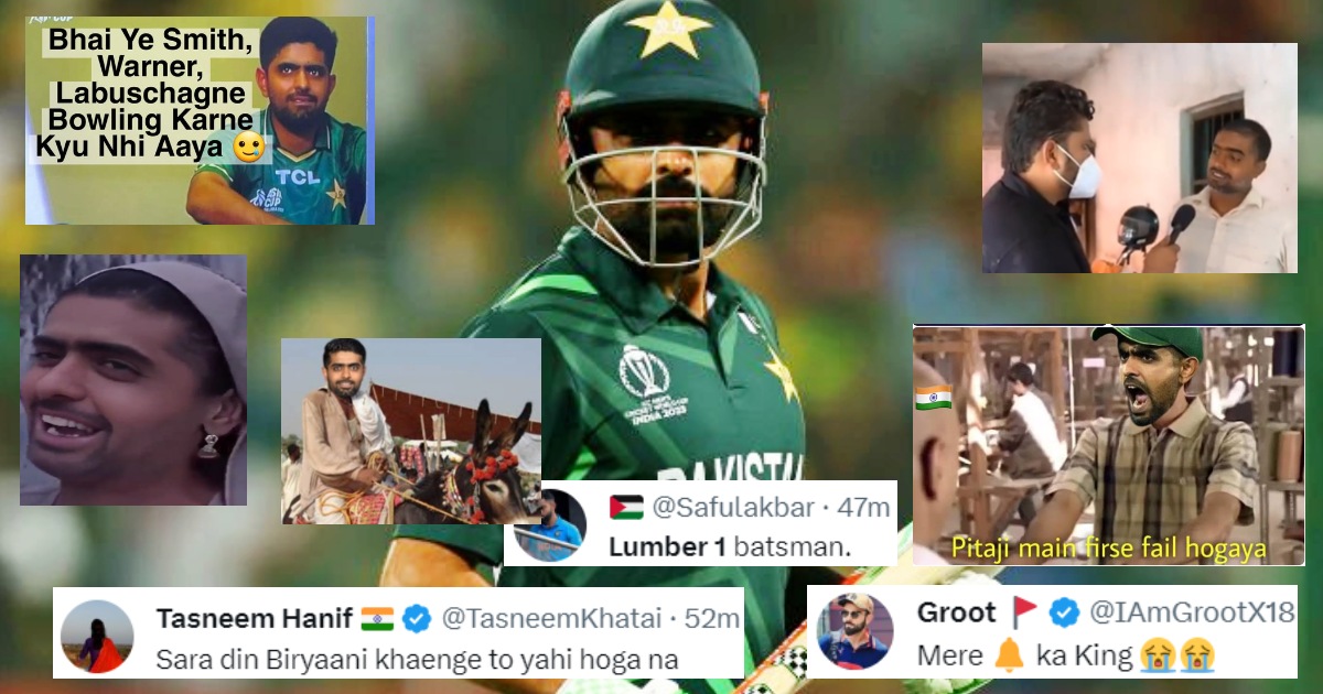 Babar Azam Flopped Against Australia Indian Fans Made Fun Of Him Through Memes