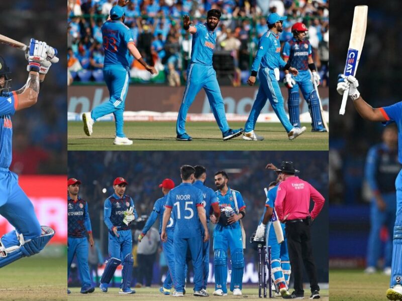 India Defeated Afghanistan'S Morale Won By 8 Wickets Rohit Sharma Virat Kohli Great Innings Match Ended In 35 Overs