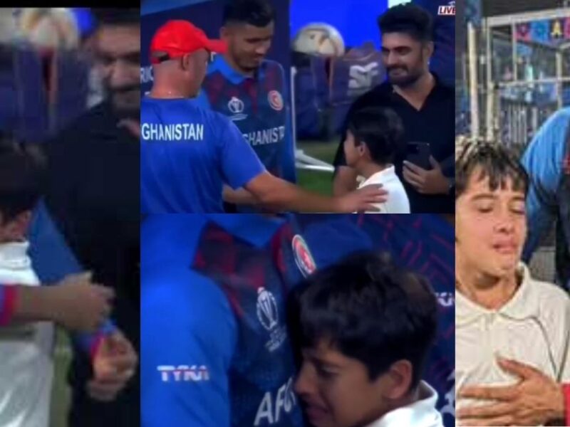 Little Fan Hugged Mujeeb Ur Rahman And Cried After Afghanistan'S Victory, Video Goes Viral