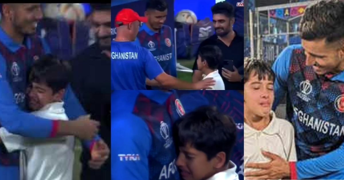 Little Fan Hugged Mujeeb Ur Rahman And Cried After Afghanistan'S Victory, Video Goes Viral