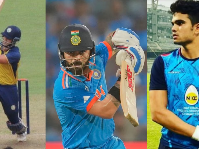 '6,4,4,4,4...', अर्जुन तेंदुलकर में आई विराट कोहली की आत्मा, सिर्फ इतनी गेंदों में 47 रन ठोक मचाया तहलका