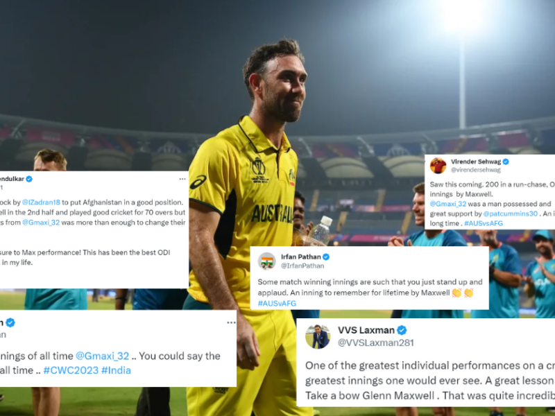 &Quot;इससे बेहतर पारी इतिहास में कभी नहीं हुई&Quot; ग्लैन मैक्सवेल की एतिहासिक पारी पर सचिन से लेकर विराट ने कहीं बड़ी बात
