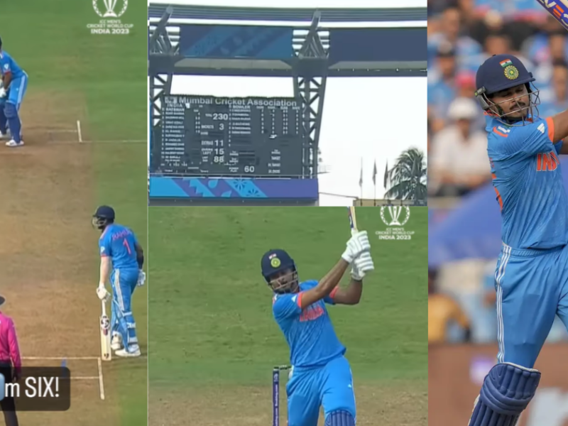 Shreyas Iyer Hits The Longest Six Of World Cup 2023