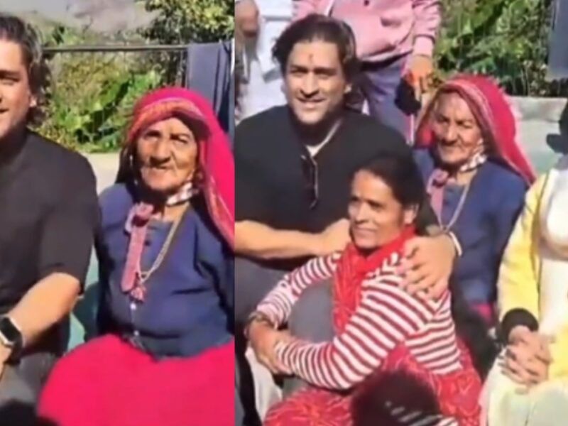 Ms Dhoni Once Again Won Hearts Of Millions Went To A Village And Took Pictures With Fans