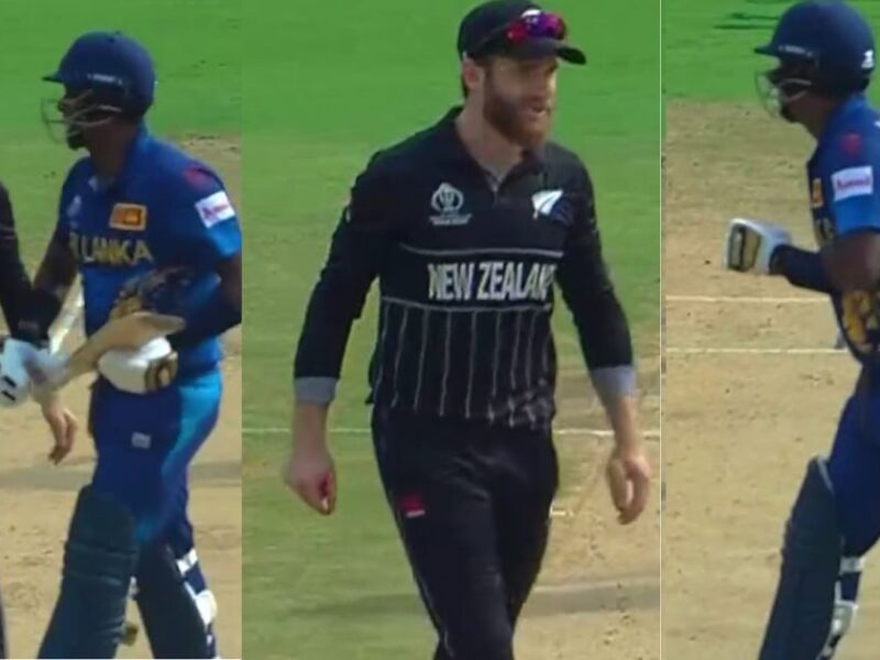 Angelo Mathews Was Moving Towards The Crease At Speed, Kane Williamson Had Fun, Video Went Viral