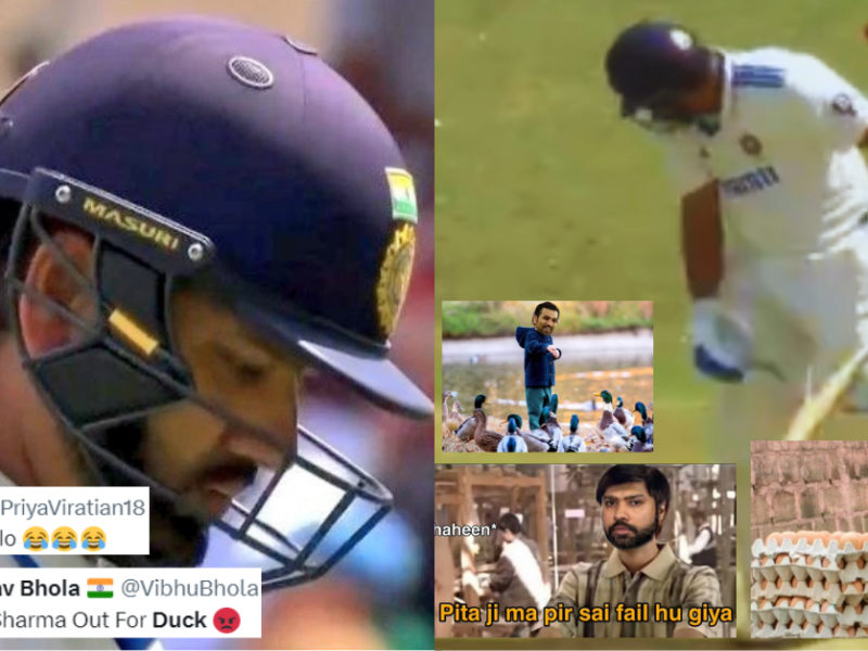 Rohit Sharma Got Out On Zero In The Second Innings Netizens Trolled Him On Social Media