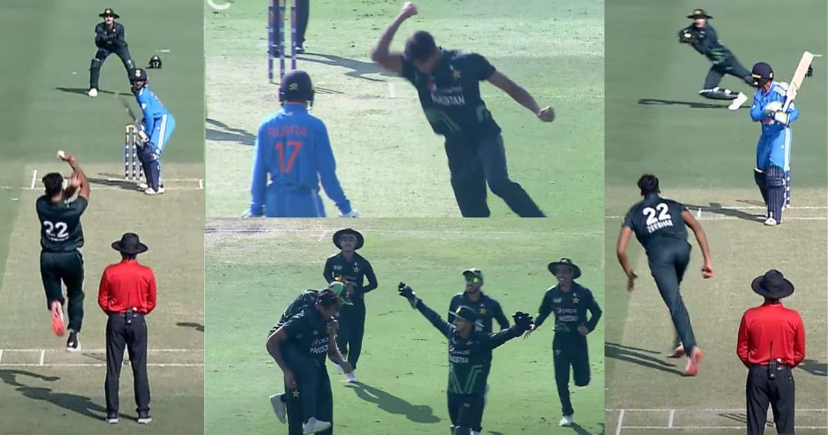 Ind-Vs-Pak-Mohammad-Zeeshan-Showed-Punch-To-Indian-Batter-Rudra-Patel-Video Went Viral