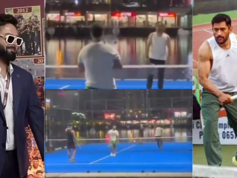 After Ipl 2024 Auction, Dhoni-Pant Played Tennis Vigorously In Dubai