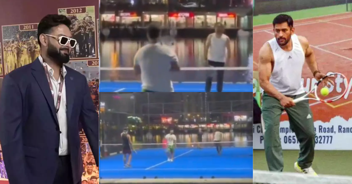 After Ipl 2024 Auction, Dhoni-Pant Played Tennis Vigorously In Dubai
