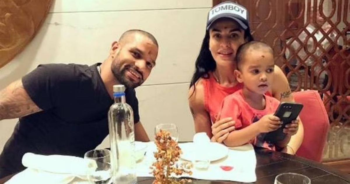 Shikhar Dhawan With His Wife 