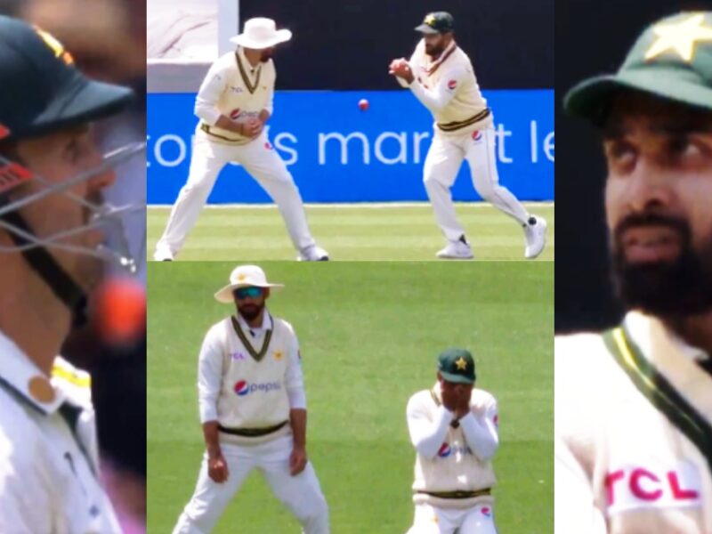 Abdullah Shafiq Was Seen Hiding His Face Due To Embarrassment After He Dropped Marsh'S Catch