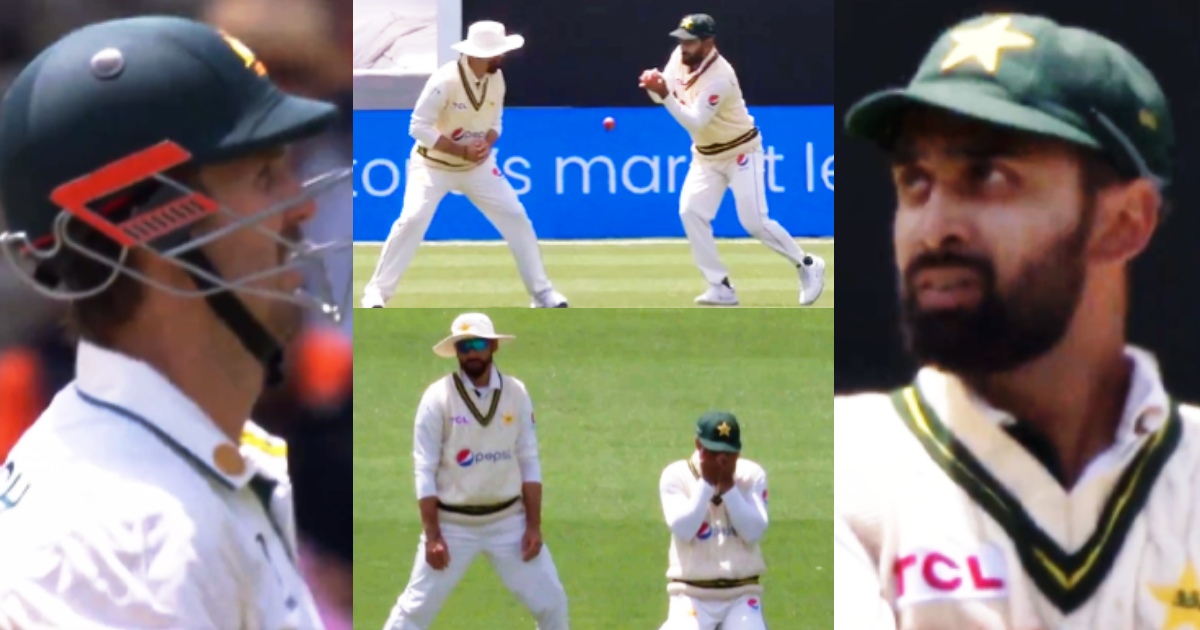 Abdullah Shafiq Was Seen Hiding His Face Due To Embarrassment After He Dropped Marsh'S Catch