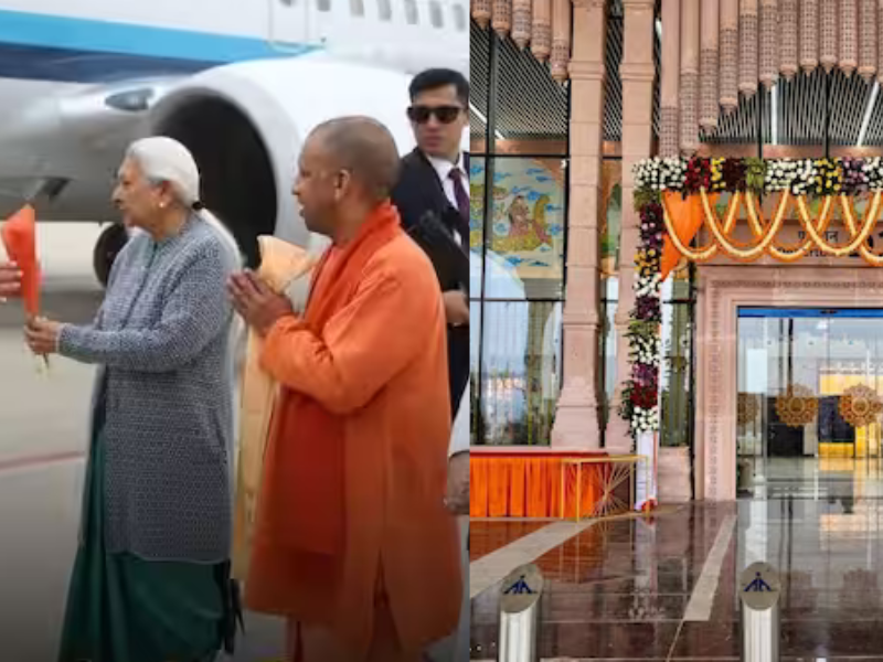 Pm-Modi-Reached-Ayodhya-City-Road-Show-Started-Will-Inaugurate-Airport-And-Railway-Station