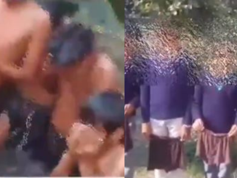 Bareilly-School-Video-Principal-Took-Children-To-Take-Bath-In-The-Tube-Well-Video-Went-Viral