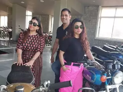 Ms Dhoni With Preeti Simoes