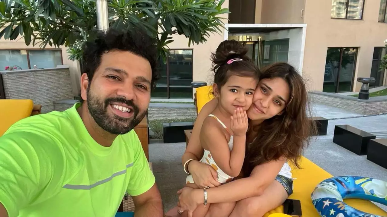 Rohit Sharma With His Daughter
