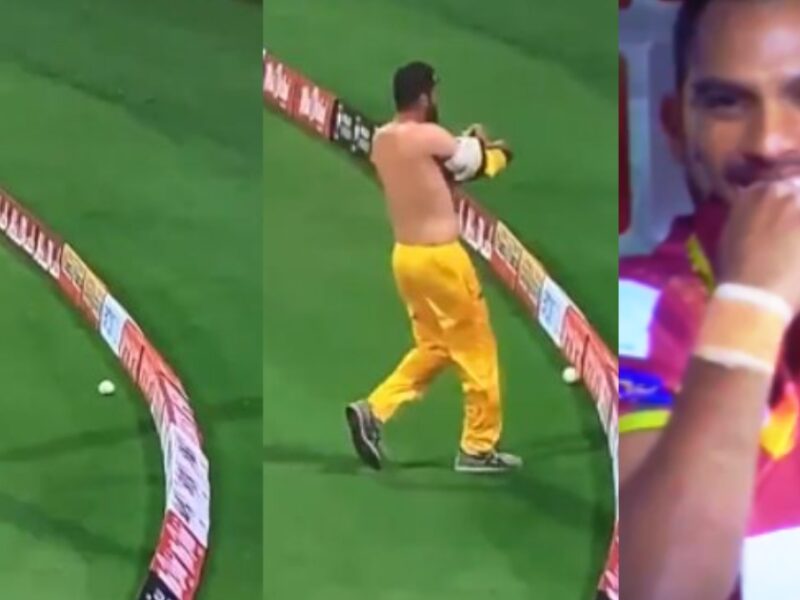 Abu Dhabi T10 Rohan Mustafa Was Changing His Tshirt While Ball Went Out Of The Boundary Funny Incident