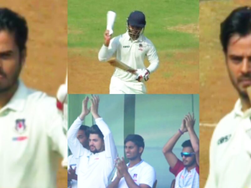 Nitish Rana Made Gestures After Hitting Century Fans Suspected As He Made Fun Of Yash Dhull