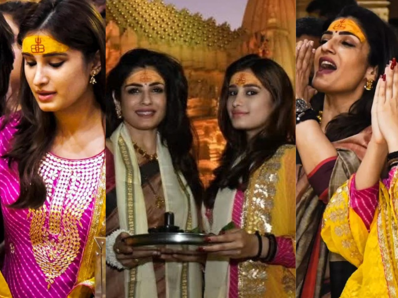 Raveena-Tandon-Visited-Somnath-Jyotirlinga-With-Daughter-Rasha