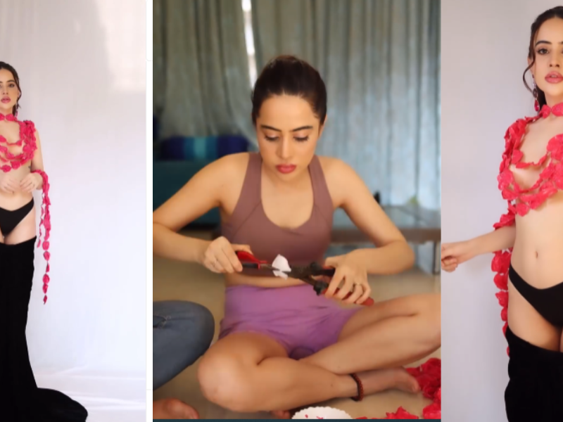 Uorfi-Javed-Hid-Her-Body-With-A-Plastic-Spoon