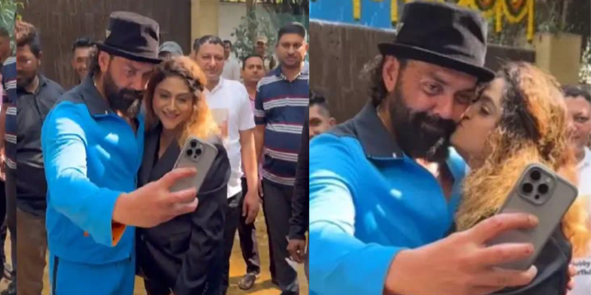 Lady-Fan-Kissed-Bobby-Deol-While-Taking-Selfie