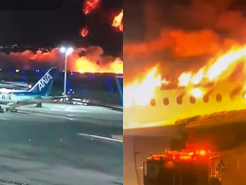 A-Massive-Fire-Broke-Out-In-A-Plane-On-The-Airport-Runway-In-Japan