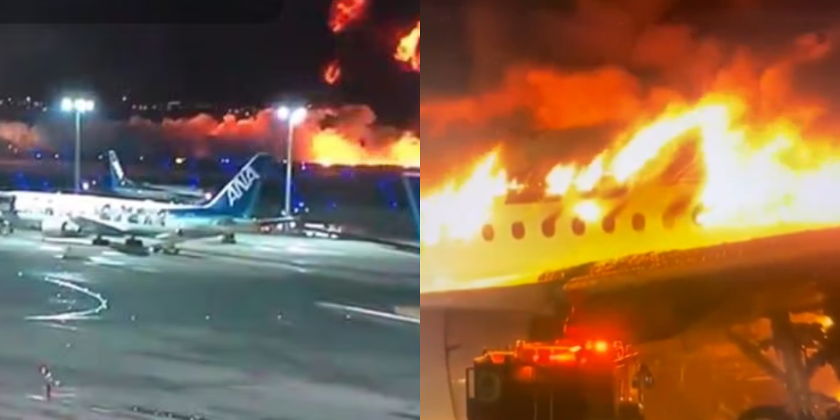 A-Massive-Fire-Broke-Out-In-A-Plane-On-The-Airport-Runway-In-Japan
