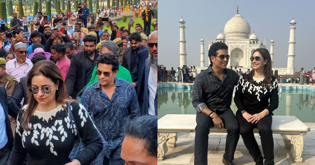 Sachin Tendulkar Came To See Taj Mahal With His Wife.