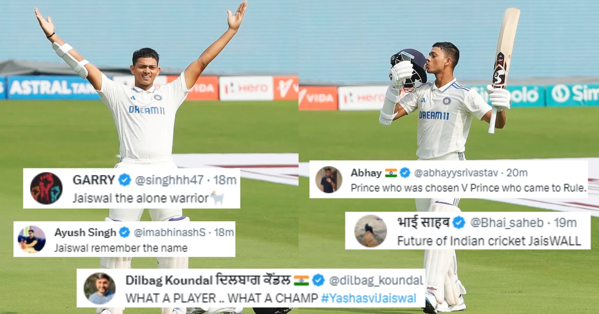 Yashasvi Jaiswal Receiving Huge Praises On Social Media After He Scored A Double Century