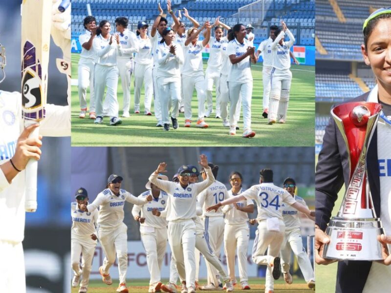 Indian Women'S Team Heroic Test Win Against Australia Where They Put A Huge Score On Board