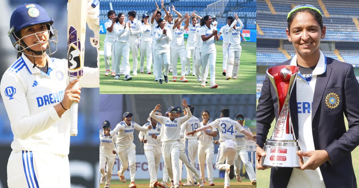Indian Women'S Team Heroic Test Win Against Australia Where They Put A Huge Score On Board